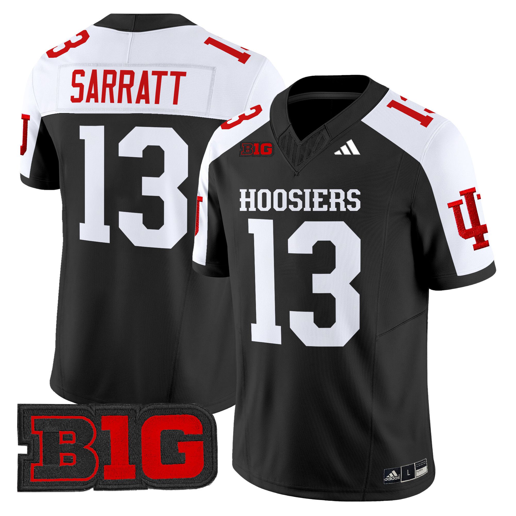 Men Indiana Hoosiers #13 Sarratt Black 2024 Vapor Limited NCAA Jersey